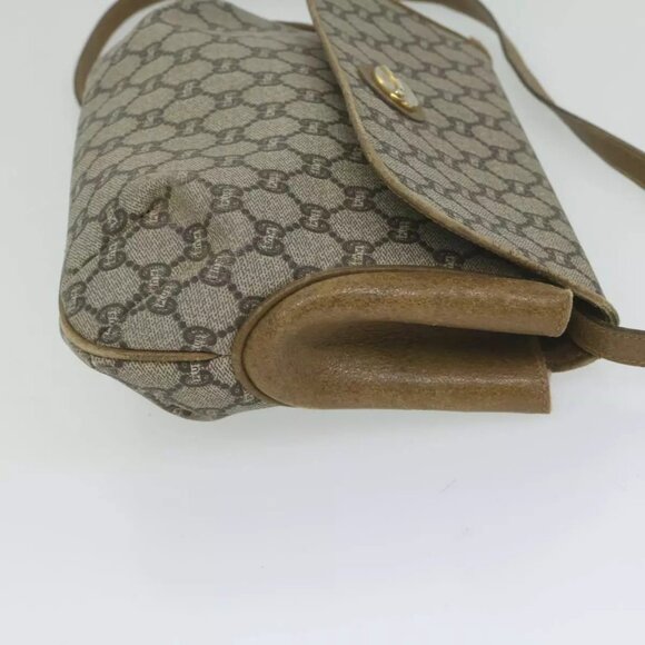 GUCCI GG Plus Supreme Shoulder Bag PVC Leather Beige Auth - Picture 14 of 15